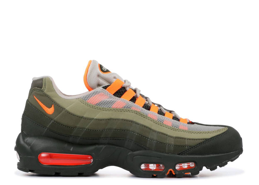 nike shox money print shoes for sale 95 OG Neutral Olive Total Orange (WORN/REPLACEMENT BOX)
