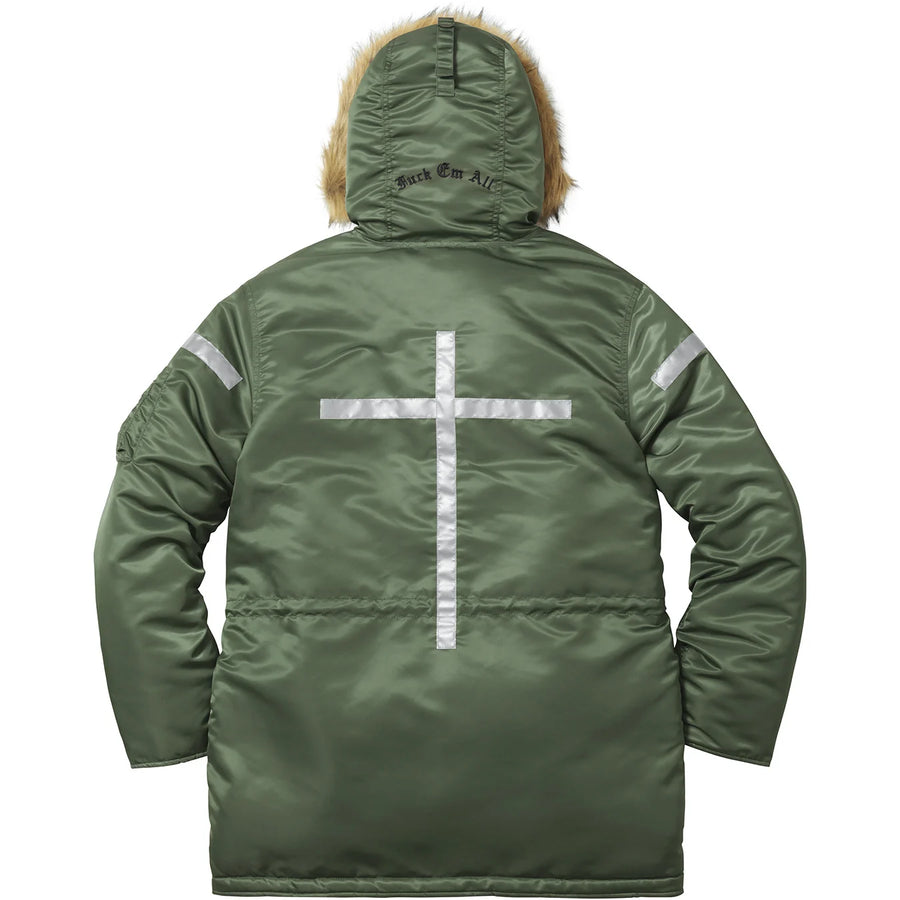 Supreme Reflective Cross N-3B Parka Olive (WORN)
