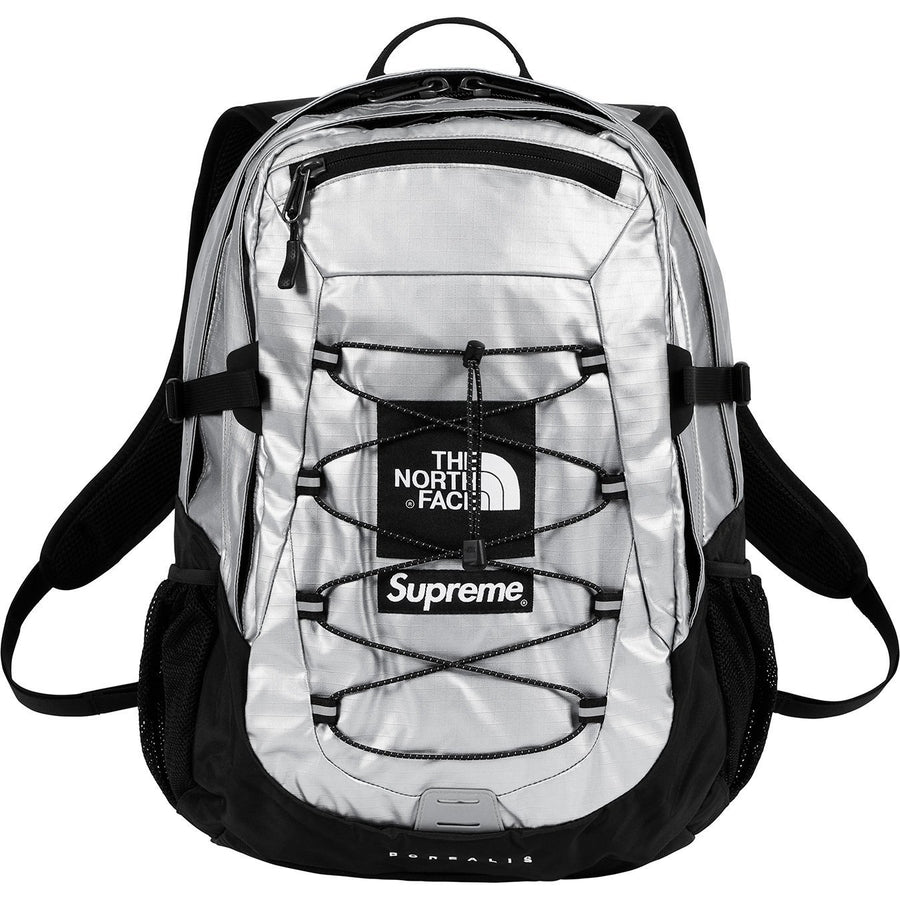 Supreme The North Face Metallic Borealis Backpack Silver (WORN)