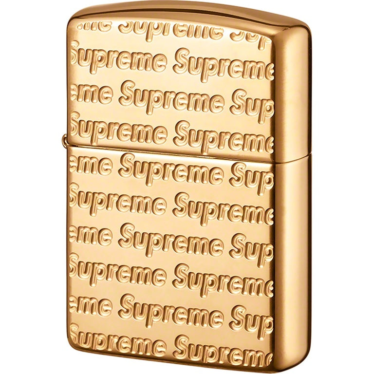 Supreme Repeat Engraved Zippo (Gold) – RIF LA