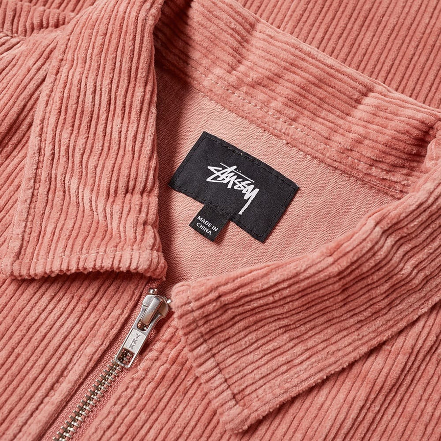 Stussy Big Wale Cord Zip Up Shirt Dusty Rose