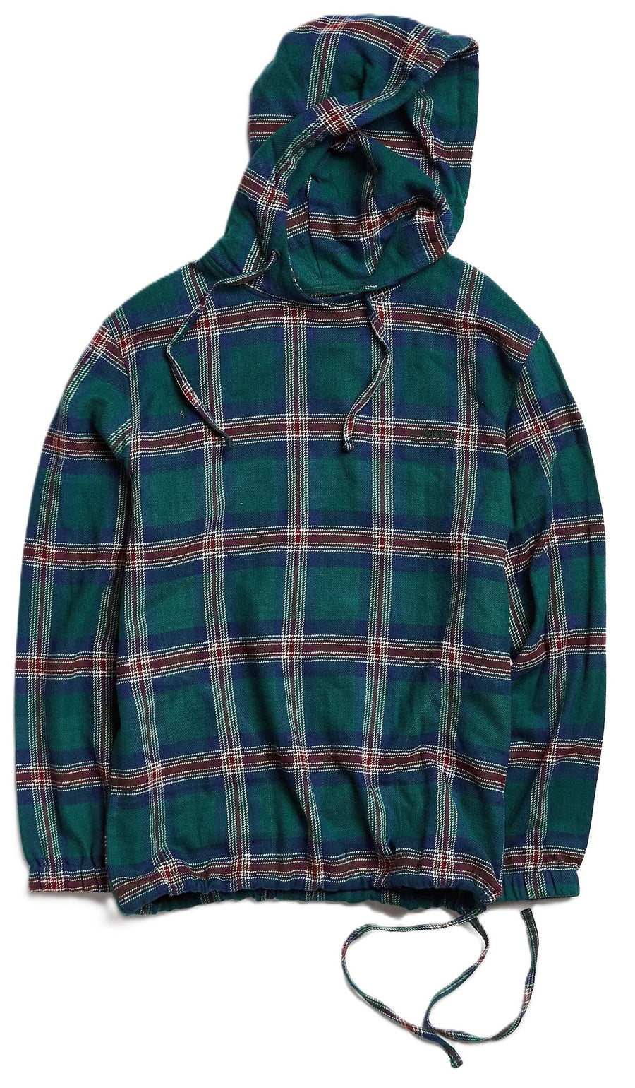 Stussy Hooded Plaid Poncho Green (WORN)