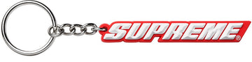 Supreme Bevel Logo Keychain Red
