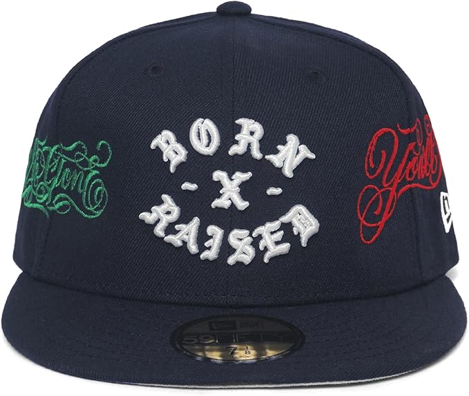 Born X Raised Mister Cartoon Rocker New Era Fitted Hat (Navy) – RIF LA