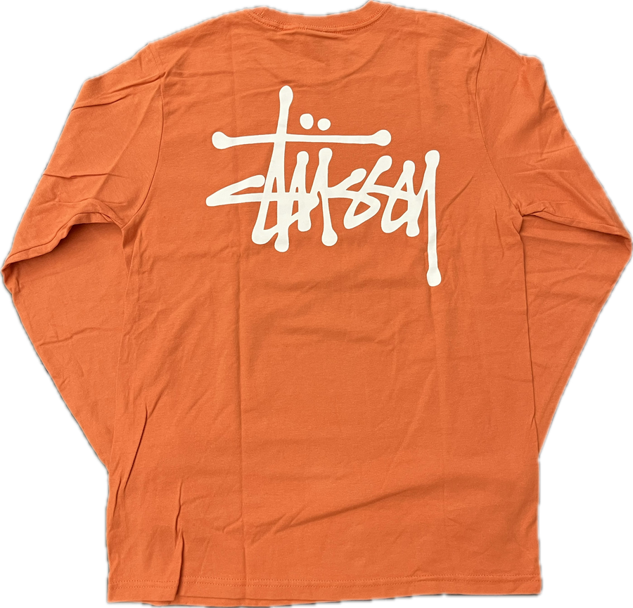 Stussy Basic Logo L/S Tee (Peach)