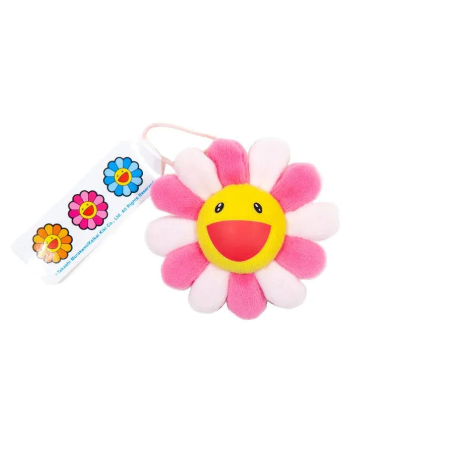 Takashi Murakami Plush Flower Pin Keychain Pink/Light Pink/Yellow