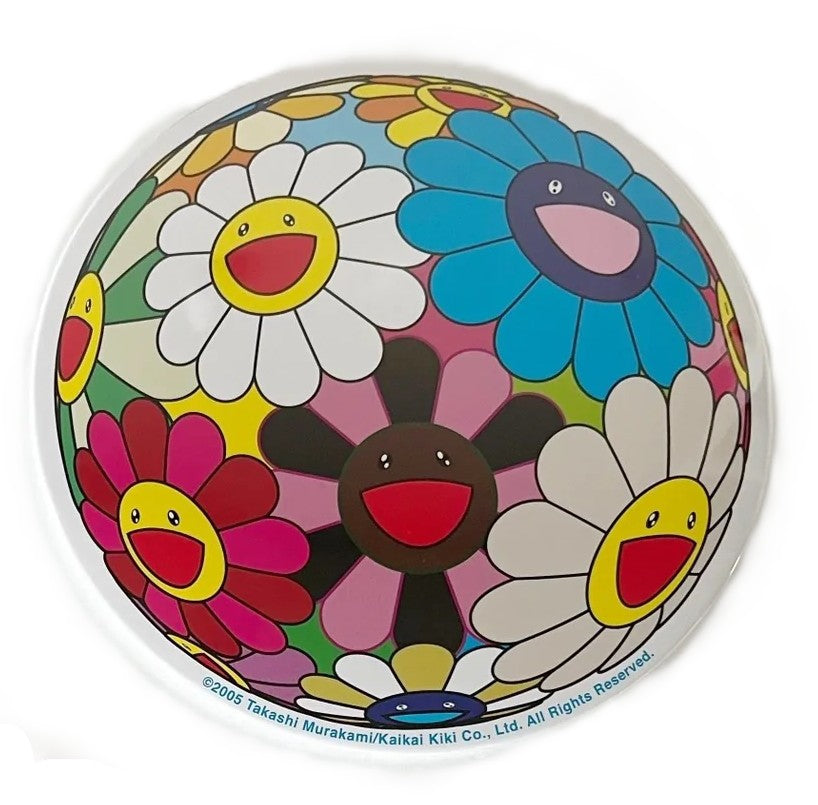 Takashi Murakami Rainbow Flowerball 6-Inch Button