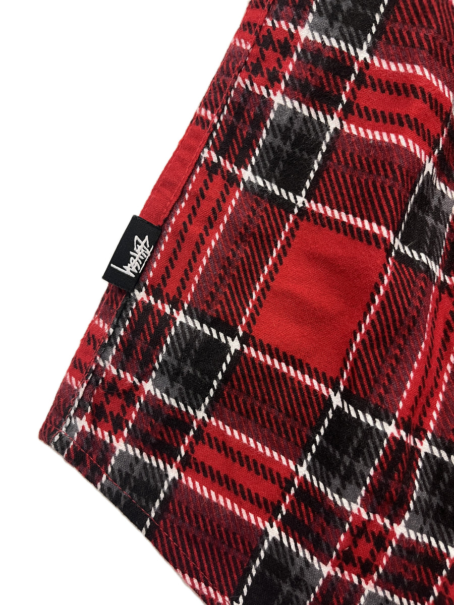 Stussy Tartan Button Up Red/Grey