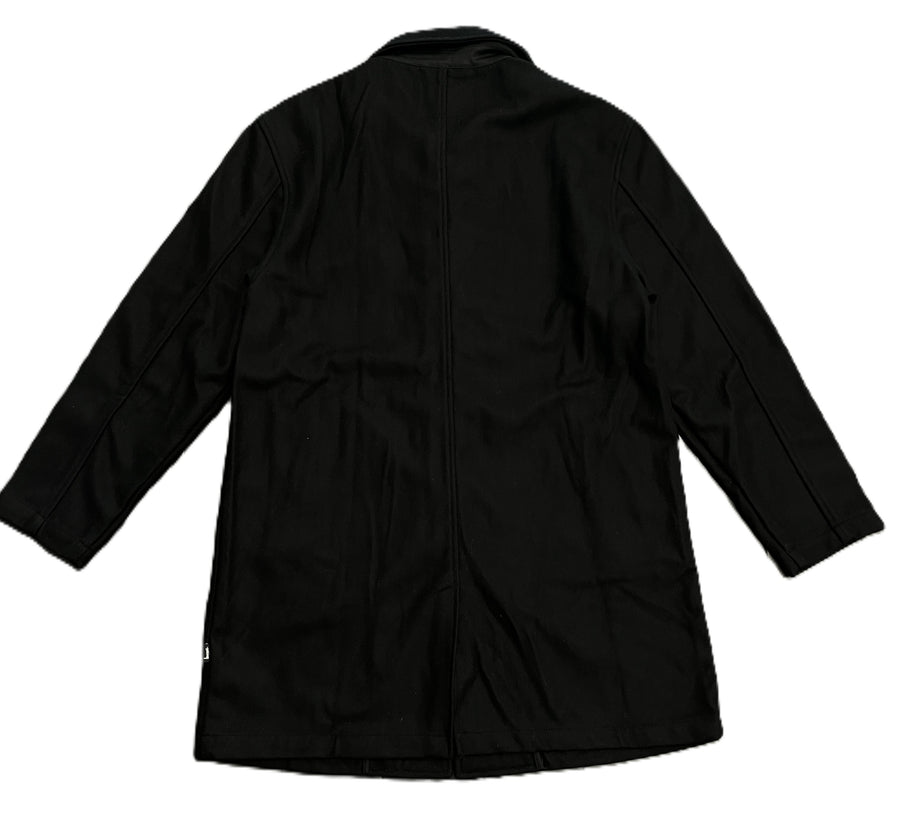 Stussy Wool Trench Coat Black (WORN)