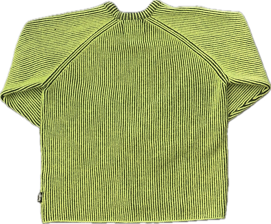 Stussy Contrast Rib Sweater Green (WORN)