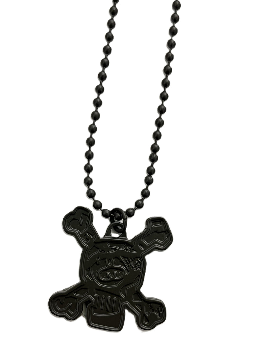 Stussy Bone Skull Pendant Necklace (Black) – RIF LA
