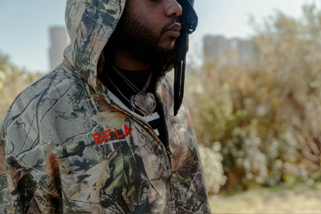 RIF ‘Duck Hunter’ Woodland Camo Zip Up Hoodie