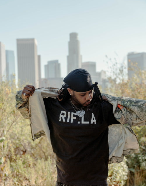 RIF Classic Small Logo Tee Washed Black
