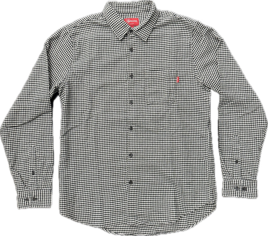 Supreme Houndstooth L/S Flannel Black/White – RIF LA