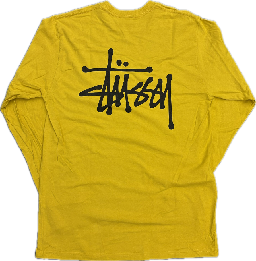 Stussy Basic Logo L/S Tee (Mustard)