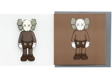 KAWS Companion Greeting Card (With Puffy Sticker) Brown