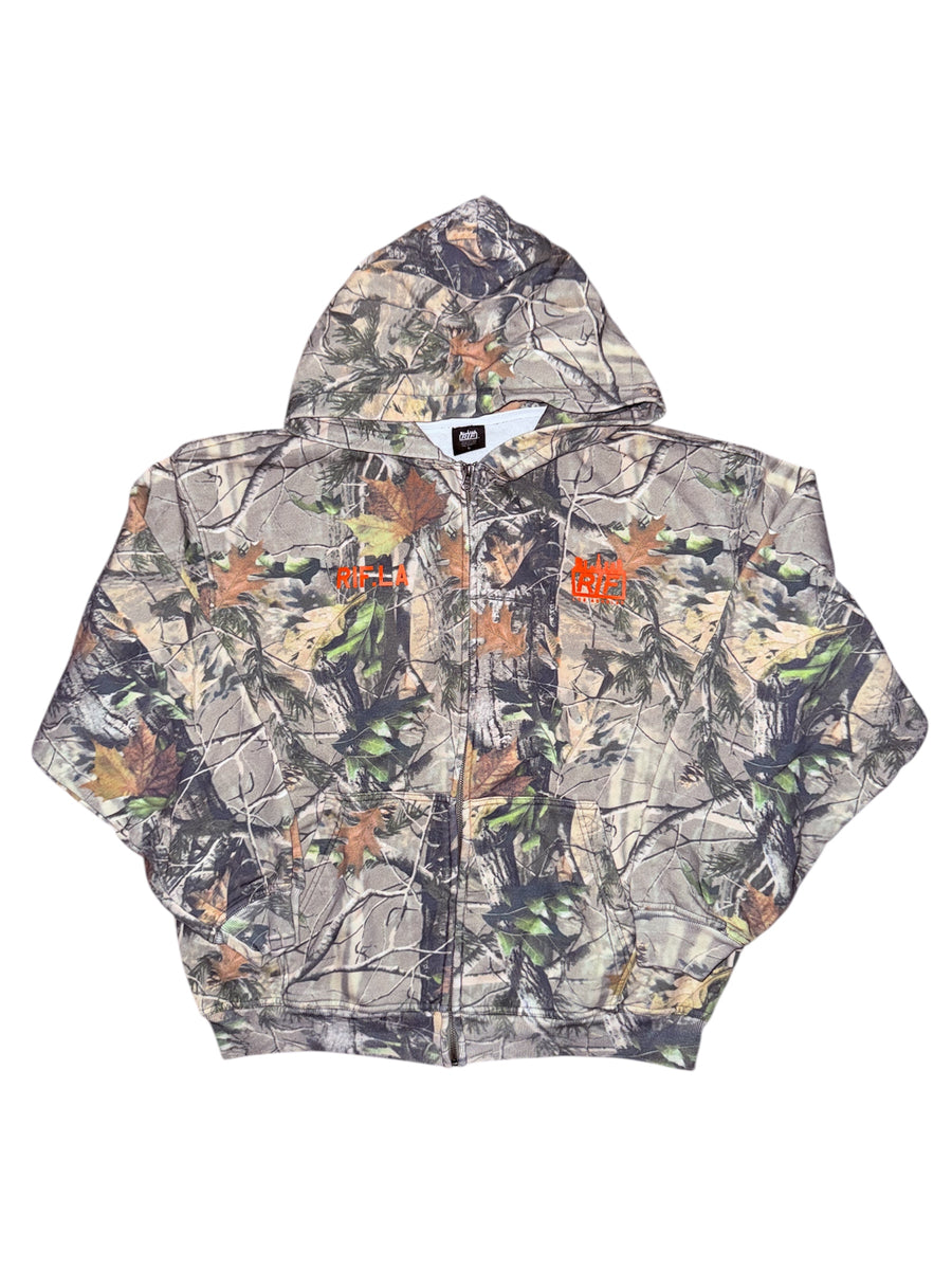 RIF ‘Duck Hunter’ Woodland Camo Zip Up Hoodie