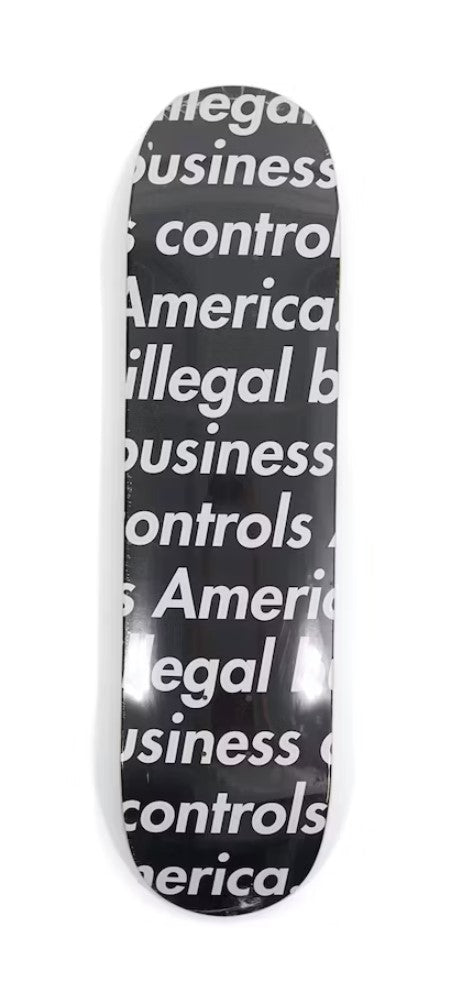 supreme skate deck illegal business 黒 Supreme Illegal Business Skateboard Deck Black – RIF LA
