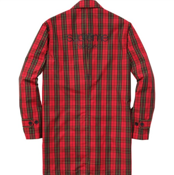 Supreme Trench Coat Red Plaid (SS15) (WORN)