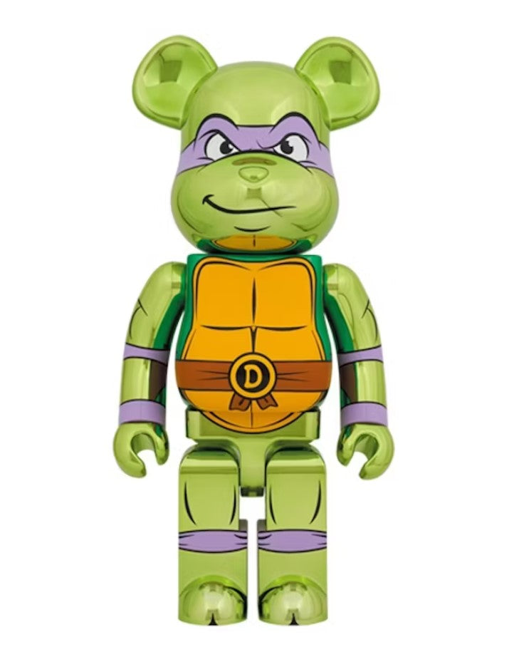 Bearbrick x Teenage Mutant Ninja Turtles Donatello 1000% Chrome Ver.