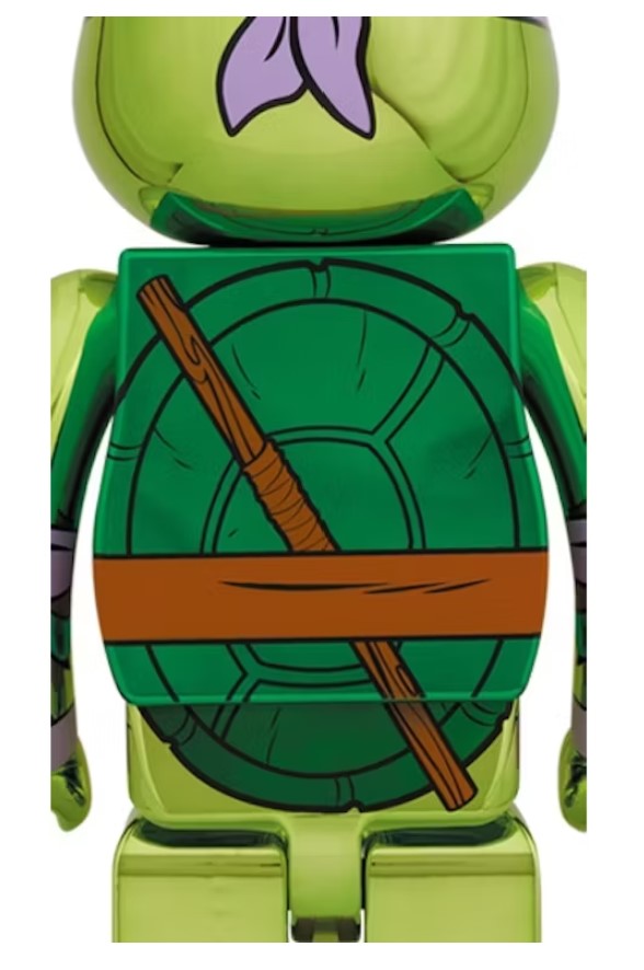 Bearbrick x Teenage Mutant Ninja Turtles Donatello 1000% Chrome Ver.