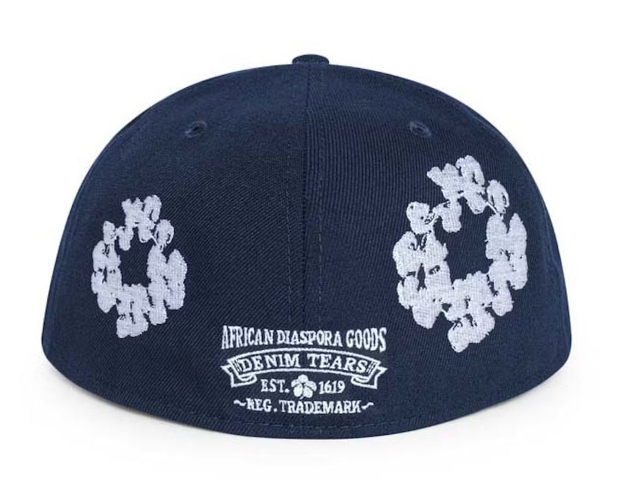 Denim Tears New Era Cotton Wreath 59/50 Cap Navy – RIF LA