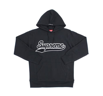 Supreme Chenille Script Hooded Sweatshirt Black