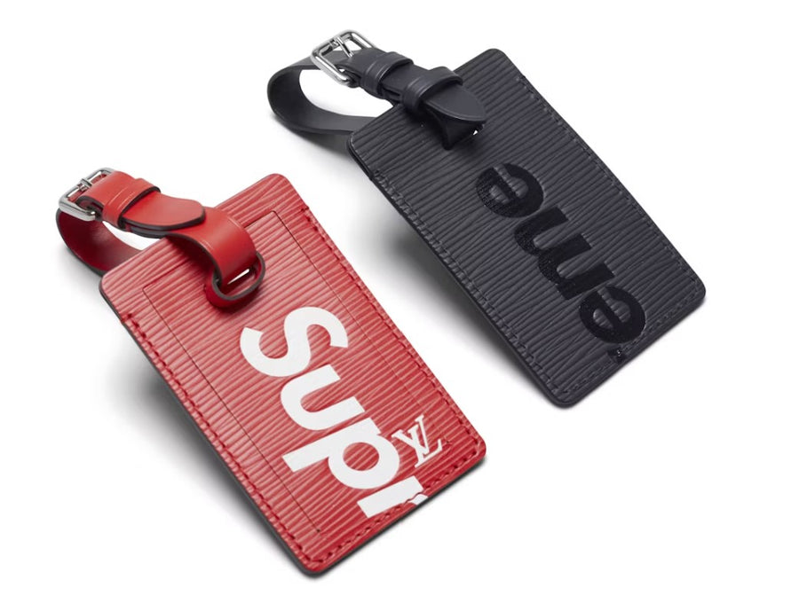 Louis Vuitton x Supreme  Luggage Tag Set Epi Black/Red