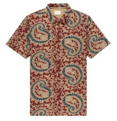 Aime Leon Dore Paisley Pique Polo Burgundy (WORN)