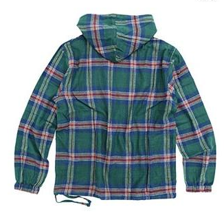 Stussy Hooded Plaid Poncho Green (WORN)