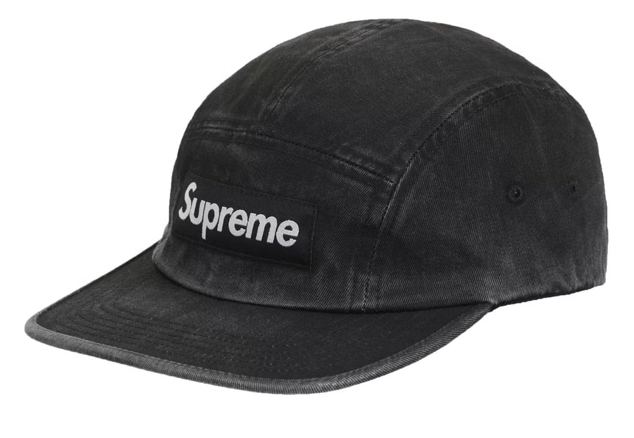 Supreme Washed Chino Twill Camp Cap (SS25) Black