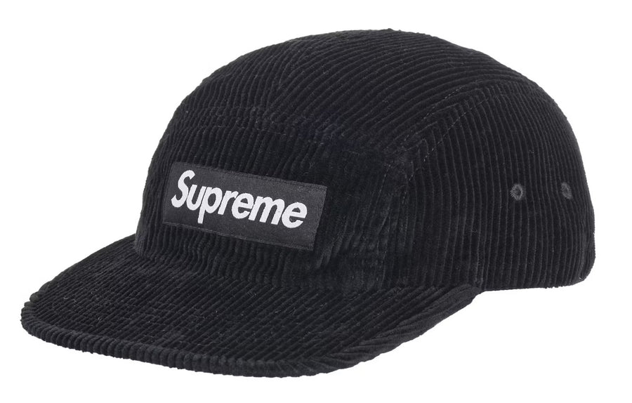 Supreme Corduroy Camp Cap (FW25) Black – RIF LA