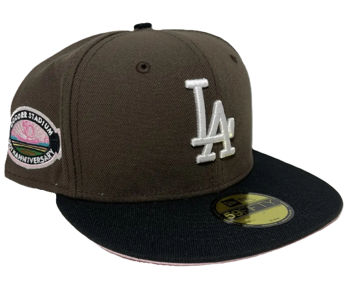 New Era Los Angeles Dodgers 50th Anniversary Two Tone Fitted Hat Brown ...