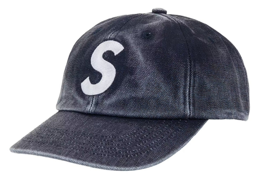 Supreme Pigment Coated S Logo 6-Panel Cap navy (SS26) – RIF LA