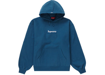 Supreme Box Logo Hooded Sweatshirt (FW23) Blue (WORN)