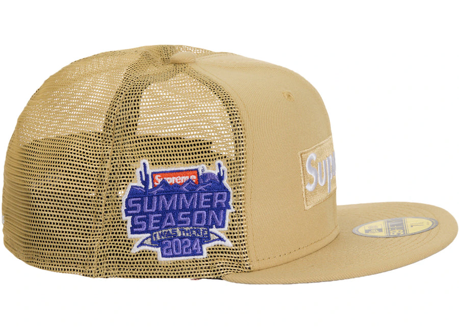 Supreme Box Logo Mesh Back New Era Cap (SS24) Light Gold Supreme Box Logo Mesh Back New Era Cap (SS24) Light Gold