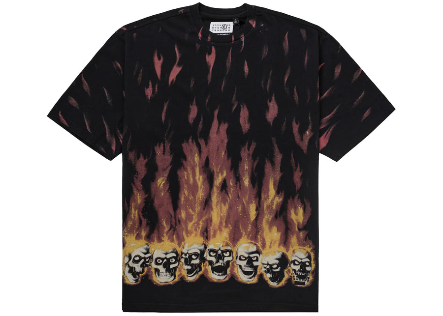 Supreme MM6 Maison Margiela Liquid Blue Oversized Tee Black