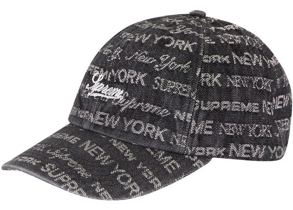 Supreme Multi Type Jacquard Denim 6-Panel Black – RIF LA
