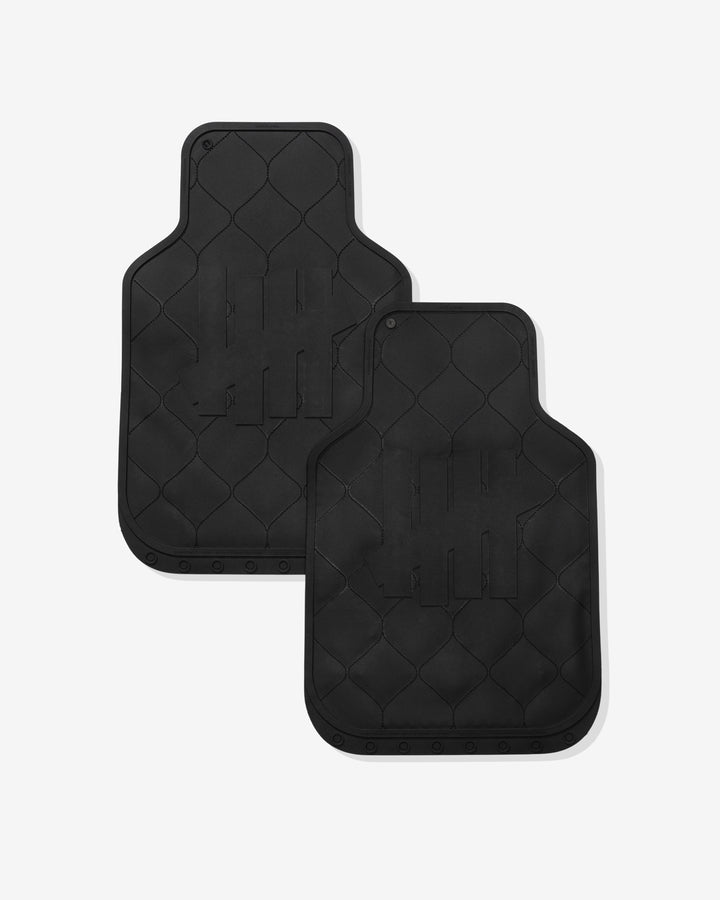 Undeafeated Quilted Car Mats Black