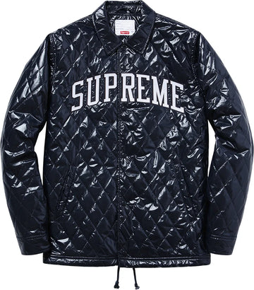 Supreme Snap Front Quilted Coaches Jacket
