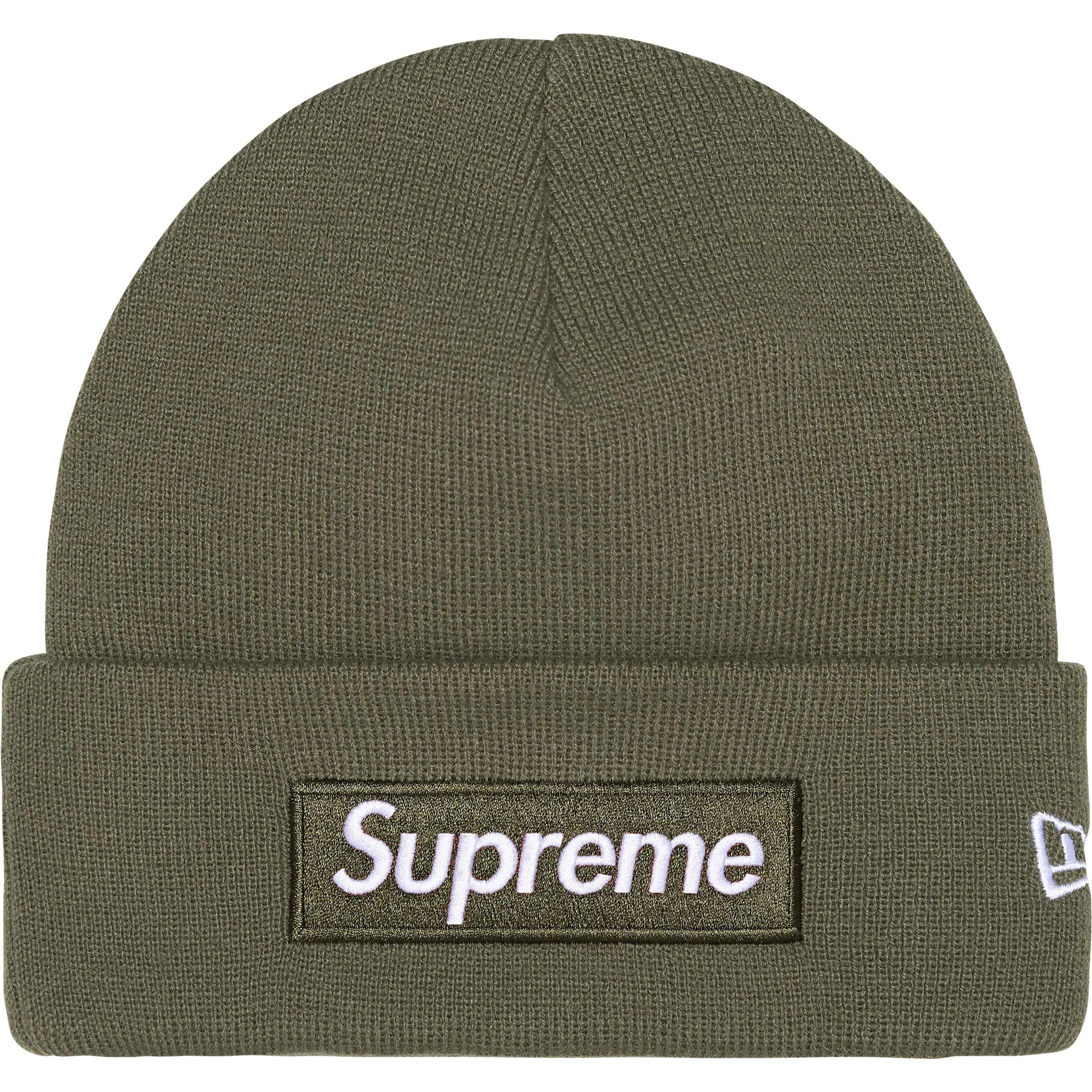 Supreme New Era Box Logo Beanie Olive (FW25) – RIF LA