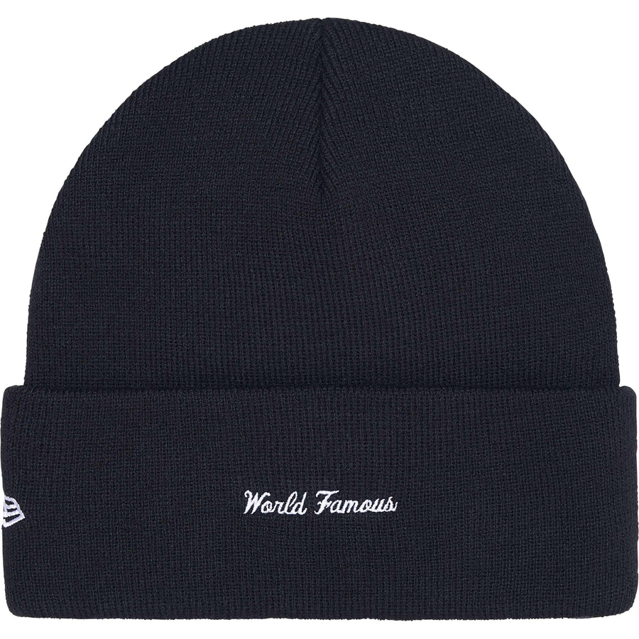Supreme New Era® Box Logo Beanie Navy 25 Supreme New Era Box Logo Beanie Navy (FW25) – RIF LA