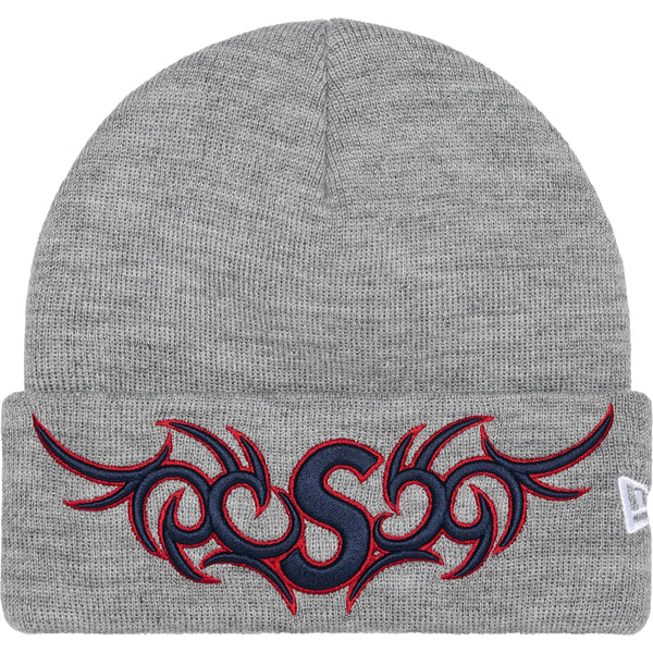 Supreme New Era Tribal S Logo Beanie Grey – RIF LA