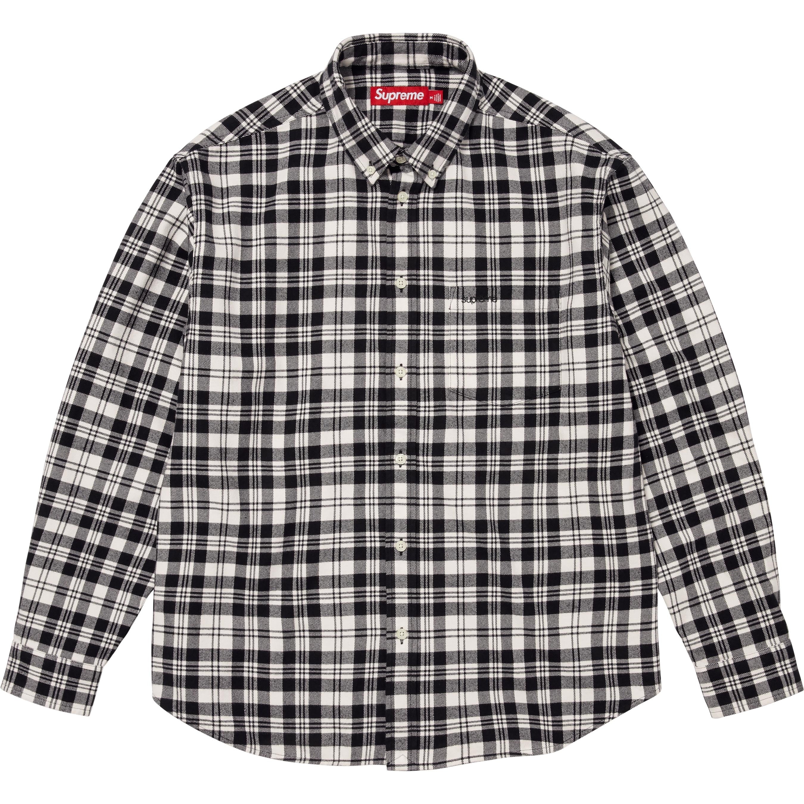 Supreme Plaid Flannel Shirt White – RIF LA