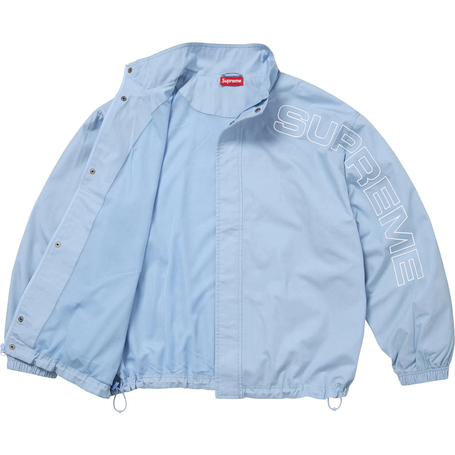 Supreme Spellout Embroidered Track Jacket Light Blue