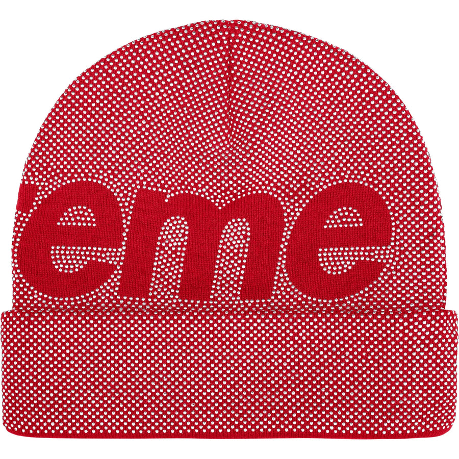 Supreme Studded Knockout Big Logo Beanie Red