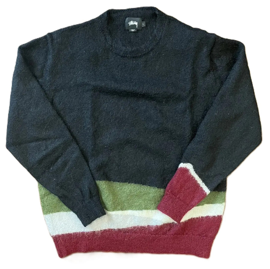 Stussy Color Bleed Mohair Sweater Black