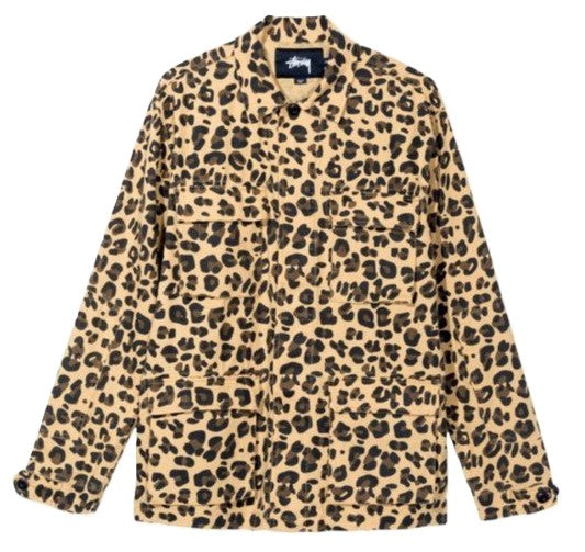 Stussy Linen Blend Field Jacket Leopard (WORN) – RIF LA