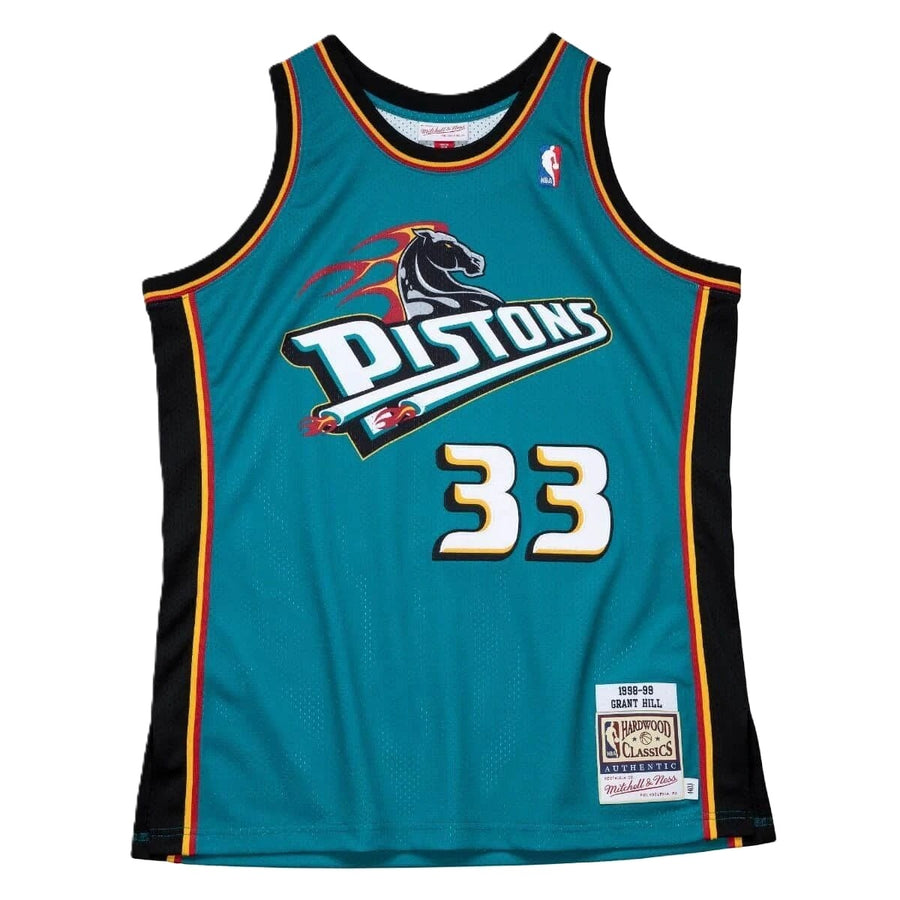 Mitchell & Ness Detroit Pistons Grant Hill '98-'99 Road Authentic Jersey Teal