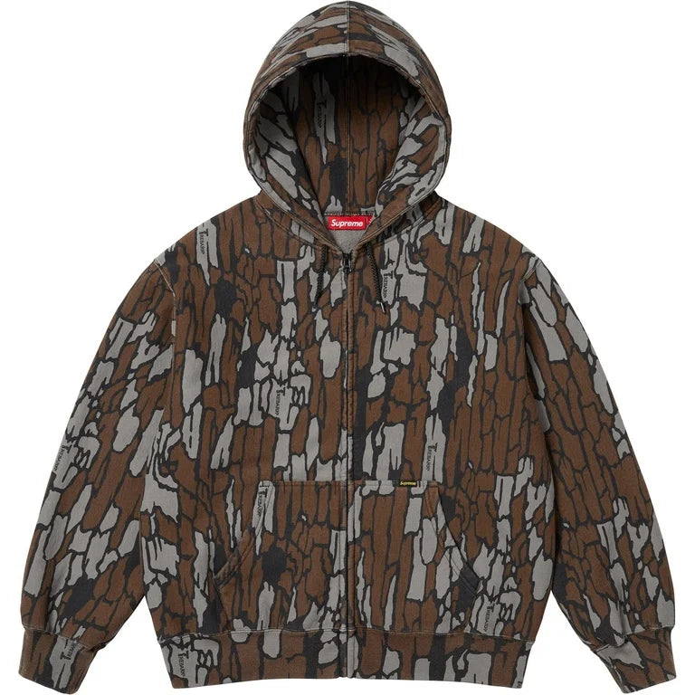 トップス Supreme Work ZipUp HoodedSweatshirt Camo Supreme Work Zip Up Hooded Sweatshirt Mossy Oak Trebark Camo (WORN
